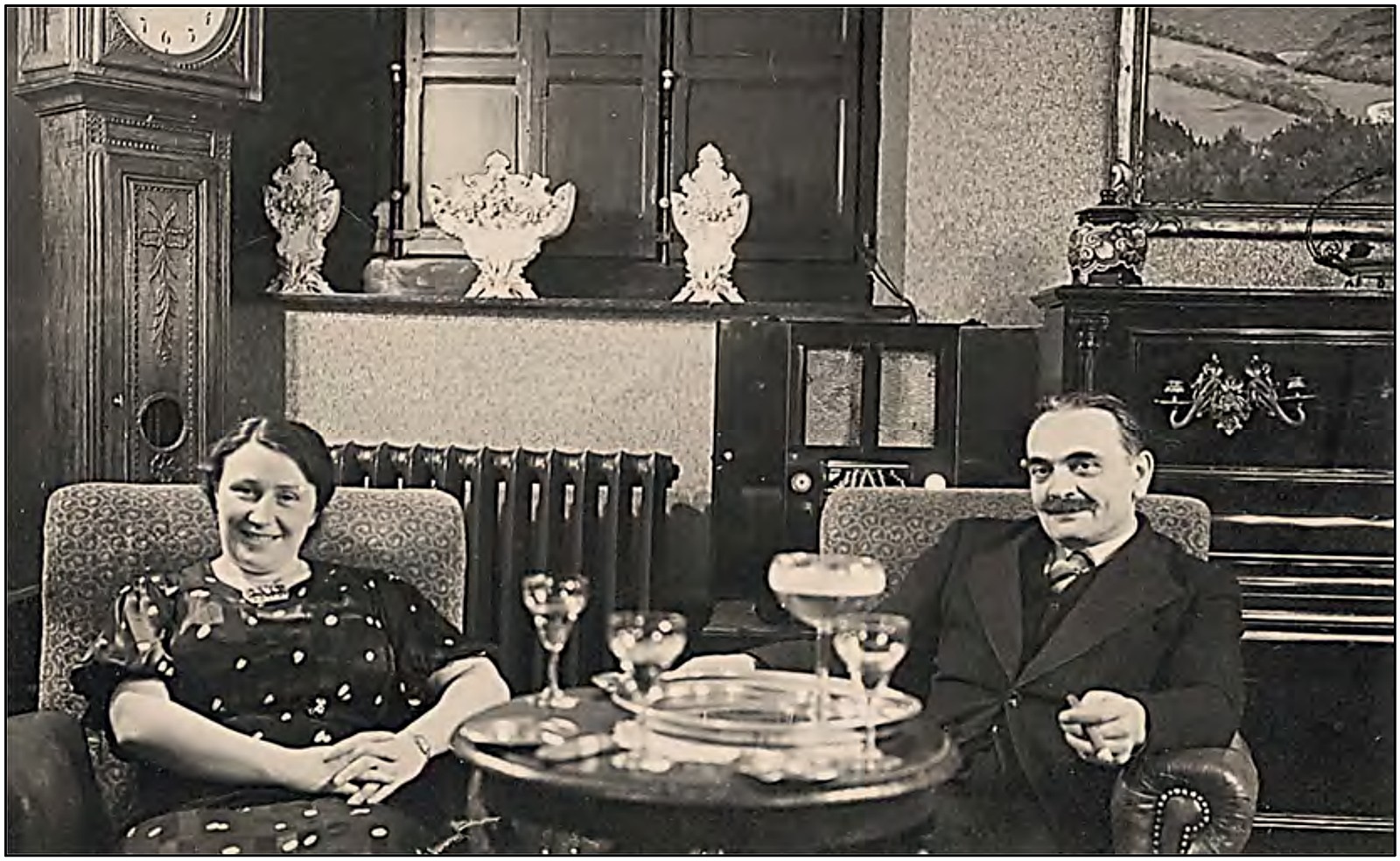 Urbain Bonhomme et son épouse Flore Freson, avant 1940